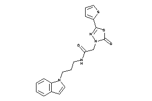 N-(3-indol-1-ylpropyl)-2-[2-keto-5-(2-thienyl)-1,3,4-oxadiazol-3-yl]acetamide