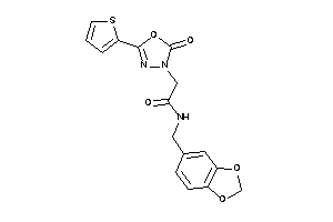 2-[2-keto-5-(2-thienyl)-1,3,4-oxadiazol-3-yl]-N-piperonyl-acetamide