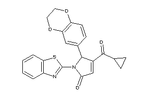 1-(1,3-benzothiazol-2-yl)-4-(cyclopropanecarbonyl)-5-(2,3-dihydro-1,4-benzodioxin-6-yl)-3-pyrrolin-2-one