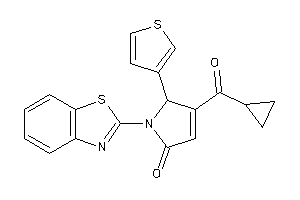 1-(1,3-benzothiazol-2-yl)-4-(cyclopropanecarbonyl)-5-(3-thienyl)-3-pyrrolin-2-one