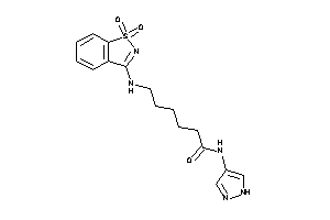 6-[(1,1-diketo-1,2-benzothiazol-3-yl)amino]-N-(1H-pyrazol-4-yl)hexanamide
