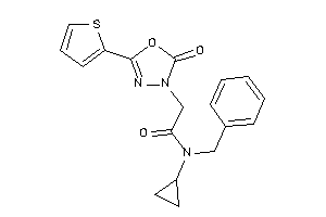 N-benzyl-N-cyclopropyl-2-[2-keto-5-(2-thienyl)-1,3,4-oxadiazol-3-yl]acetamide