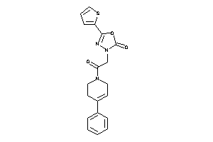 3-[2-keto-2-(4-phenyl-3,6-dihydro-2H-pyridin-1-yl)ethyl]-5-(2-thienyl)-1,3,4-oxadiazol-2-one