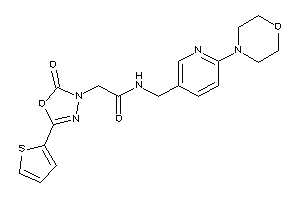 2-[2-keto-5-(2-thienyl)-1,3,4-oxadiazol-3-yl]-N-[(6-morpholino-3-pyridyl)methyl]acetamide