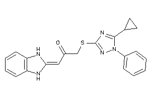 1-[(5-cyclopropyl-1-phenyl-1,2,4-triazol-3-yl)thio]-3-(1,3-dihydrobenzimidazol-2-ylidene)acetone