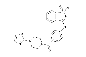 [4-[(1,1-diketo-1,2-benzothiazol-3-yl)amino]phenyl]-(4-thiazol-2-ylpiperazino)methanone