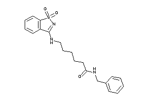 N-benzyl-6-[(1,1-diketo-1,2-benzothiazol-3-yl)amino]hexanamide