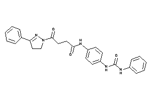 4-keto-N-[4-(phenylcarbamoylamino)phenyl]-4-(3-phenyl-2-pyrazolin-1-yl)butyramide