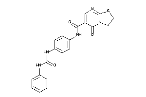 5-keto-N-[4-(phenylcarbamoylamino)phenyl]-2,3-dihydrothiazolo[3,2-a]pyrimidine-6-carboxamide