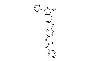 2-[2-keto-5-(2-thienyl)-1,3,4-oxadiazol-3-yl]-N-[4-(phenylcarbamoylamino)phenyl]acetamide