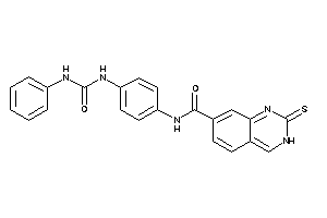 Image of N-[4-(phenylcarbamoylamino)phenyl]-2-thioxo-3H-quinazoline-7-carboxamide