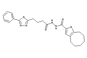 N'-[4-(5-phenyl-1,3,4-oxadiazol-2-yl)butanoyl]-4,5,6,7,8,9-hexahydrocycloocta[b]thiophene-2-carbohydrazide