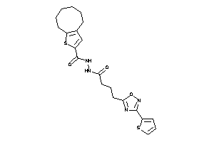 N'-[4-[3-(2-thienyl)-1,2,4-oxadiazol-5-yl]butanoyl]-4,5,6,7,8,9-hexahydrocycloocta[b]thiophene-2-carbohydrazide