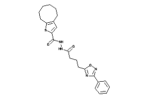 N'-[4-(3-phenyl-1,2,4-oxadiazol-5-yl)butanoyl]-4,5,6,7,8,9-hexahydrocycloocta[b]thiophene-2-carbohydrazide