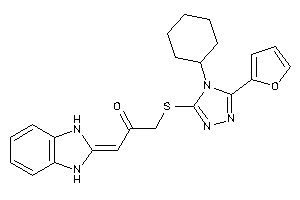 1-[[4-cyclohexyl-5-(2-furyl)-1,2,4-triazol-3-yl]thio]-3-(1,3-dihydrobenzimidazol-2-ylidene)acetone