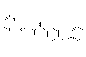 N-(4-anilinophenyl)-2-(1,2,4-triazin-3-ylthio)acetamide