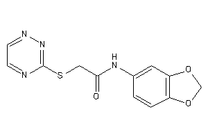 N-(1,3-benzodioxol-5-yl)-2-(1,2,4-triazin-3-ylthio)acetamide