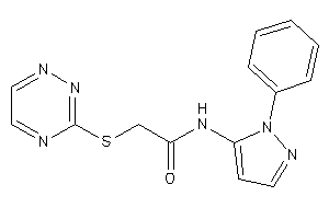 N-(2-phenylpyrazol-3-yl)-2-(1,2,4-triazin-3-ylthio)acetamide