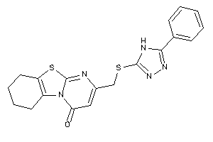 2-[[(5-phenyl-4H-1,2,4-triazol-3-yl)thio]methyl]-6,7,8,9-tetrahydropyrimido[2,1-b][1,3]benzothiazol-4-one