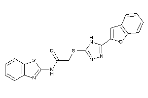 Image of 2-[[5-(benzofuran-2-yl)-4H-1,2,4-triazol-3-yl]thio]-N-(1,3-benzothiazol-2-yl)acetamide