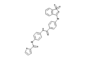 N-[4-[[4-[(1,1-diketo-1,2-benzothiazol-3-yl)amino]benzoyl]amino]phenyl]-2-furamide