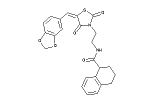 N-[2-(2,4-diketo-5-piperonylidene-thiazolidin-3-yl)ethyl]tetralin-1-carboxamide