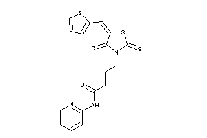 4-[4-keto-5-(2-thenylidene)-2-thioxo-thiazolidin-3-yl]-N-(2-pyridyl)butyramide