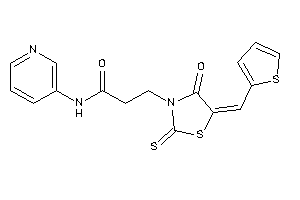 3-[4-keto-5-(2-thenylidene)-2-thioxo-thiazolidin-3-yl]-N-(3-pyridyl)propionamide