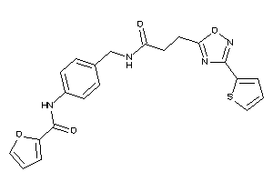 N-[4-[[3-[3-(2-thienyl)-1,2,4-oxadiazol-5-yl]propanoylamino]methyl]phenyl]-2-furamide