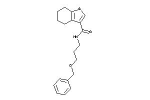 N-(3-benzoxypropyl)-4,5,6,7-tetrahydrobenzothiophene-3-carboxamide