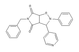 5-benzyl-2-phenyl-3-(4-pyridyl)-3a,6a-dihydro-3H-pyrrolo[3,4-d]isoxazole-4,6-quinone