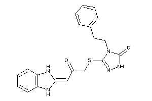 3-[[3-(1,3-dihydrobenzimidazol-2-ylidene)-2-keto-propyl]thio]-4-phenethyl-1H-1,2,4-triazol-5-one