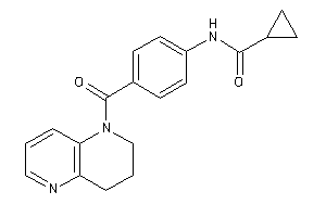 Image of N-[4-(3,4-dihydro-2H-1,5-naphthyridine-1-carbonyl)phenyl]cyclopropanecarboxamide