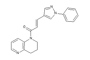 Image of 1-(3,4-dihydro-2H-1,5-naphthyridin-1-yl)-3-(1-phenylpyrazol-4-yl)prop-2-en-1-one