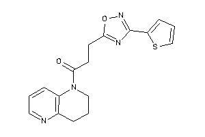 1-(3,4-dihydro-2H-1,5-naphthyridin-1-yl)-3-[3-(2-thienyl)-1,2,4-oxadiazol-5-yl]propan-1-one