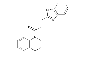 3-(1H-benzimidazol-2-yl)-1-(3,4-dihydro-2H-1,5-naphthyridin-1-yl)propan-1-one