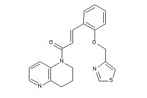 Image of 1-(3,4-dihydro-2H-1,5-naphthyridin-1-yl)-3-[2-(thiazol-4-ylmethoxy)phenyl]prop-2-en-1-one