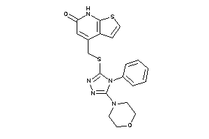 Image of 4-[[(5-morpholino-4-phenyl-1,2,4-triazol-3-yl)thio]methyl]-7H-thieno[2,3-b]pyridin-6-one