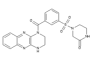 4-[3-(2,3-dihydro-1H-pyrazino[2,3-b]quinoxaline-4-carbonyl)phenyl]sulfonylpiperazin-2-one