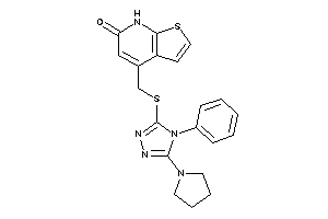 Image of 4-[[(4-phenyl-5-pyrrolidino-1,2,4-triazol-3-yl)thio]methyl]-7H-thieno[2,3-b]pyridin-6-one
