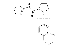 1-(2,3-dihydro-1,4-benzodioxin-6-ylsulfonyl)-N-(2-thiazolin-2-yl)pyrrolidine-2-carboxamide