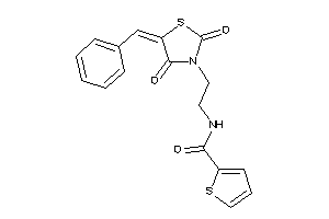 N-[2-(5-benzal-2,4-diketo-thiazolidin-3-yl)ethyl]thiophene-2-carboxamide