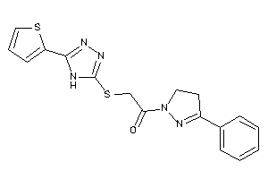 1-(3-phenyl-2-pyrazolin-1-yl)-2-[[5-(2-thienyl)-4H-1,2,4-triazol-3-yl]thio]ethanone