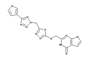 2-[[[5-[[5-(3-thienyl)tetrazol-2-yl]methyl]-1,3,4-oxadiazol-2-yl]thio]methyl]-3H-furo[2,3-d]pyrimidin-4-one