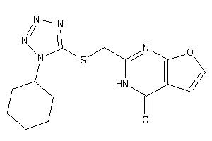 2-[[(1-cyclohexyltetrazol-5-yl)thio]methyl]-3H-furo[2,3-d]pyrimidin-4-one