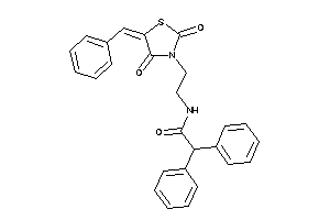 N-[2-(5-benzal-2,4-diketo-thiazolidin-3-yl)ethyl]-2,2-diphenyl-acetamide