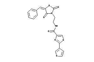 N-[2-(5-benzal-2,4-diketo-thiazolidin-3-yl)ethyl]-2-(3-thienyl)thiazole-4-carboxamide