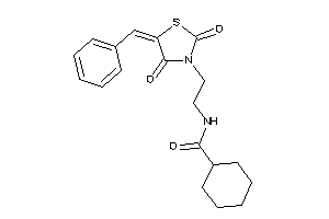 N-[2-(5-benzal-2,4-diketo-thiazolidin-3-yl)ethyl]cyclohexanecarboxamide