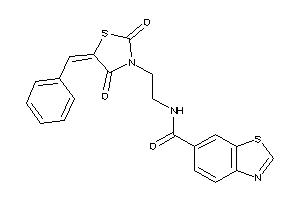 N-[2-(5-benzal-2,4-diketo-thiazolidin-3-yl)ethyl]-1,3-benzothiazole-6-carboxamide