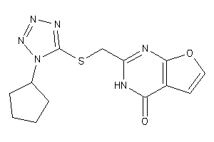 2-[[(1-cyclopentyltetrazol-5-yl)thio]methyl]-3H-furo[2,3-d]pyrimidin-4-one